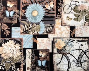 Vintage Garden by Jo Moulton - Wilmington Prints  quilt cotton fabric - 24X42"