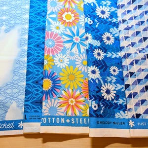 Freshly Picked  by Melody Miller Ruby Star formerly Cotton and Steel 5 fat quarter bundle cotton Fabric