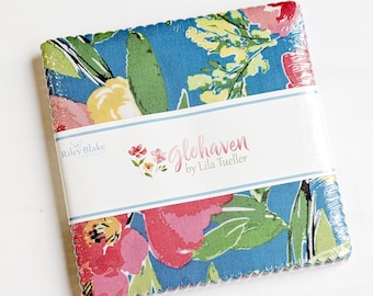 Glohaven 5"  Charm Pack : Lila Tueller  Riley Blake Stacker - Quilt Fabric