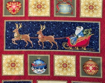 Father Frost - Christmas  panel - Jackie Robinson Benartex - 24" by 44" quilt cotton fabric