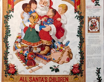 All Santa's Children - Christmas  panel - Daisy Kingdom - 36" by 44" quilt cotton fabric