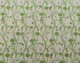 Botany Moda Quilt Cotton Fabric - Green Floral Print (1/2 Yard)