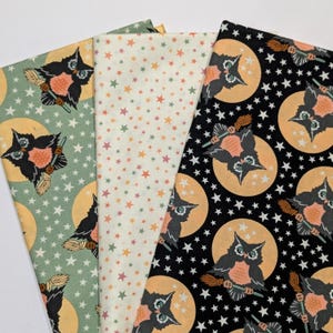 Owl o Ween 3  FQ bundle - Urban Chiks of Moda - RARE quilt cotton fabric