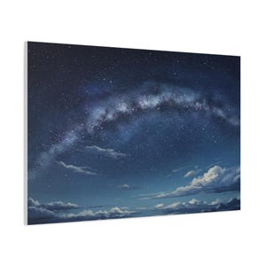 Celestial Landscape Canvas Wall Art, Art Print, Home Decor, Galaxy Gift, Starry Night Decoration