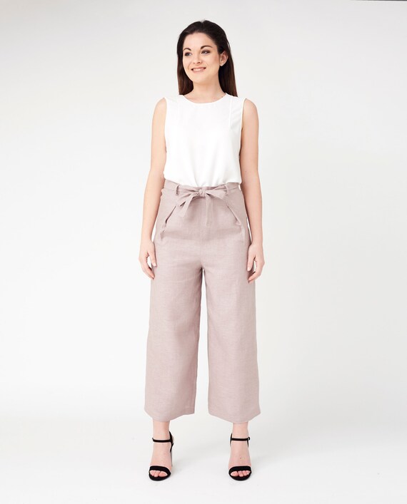 cropped high waisted pants