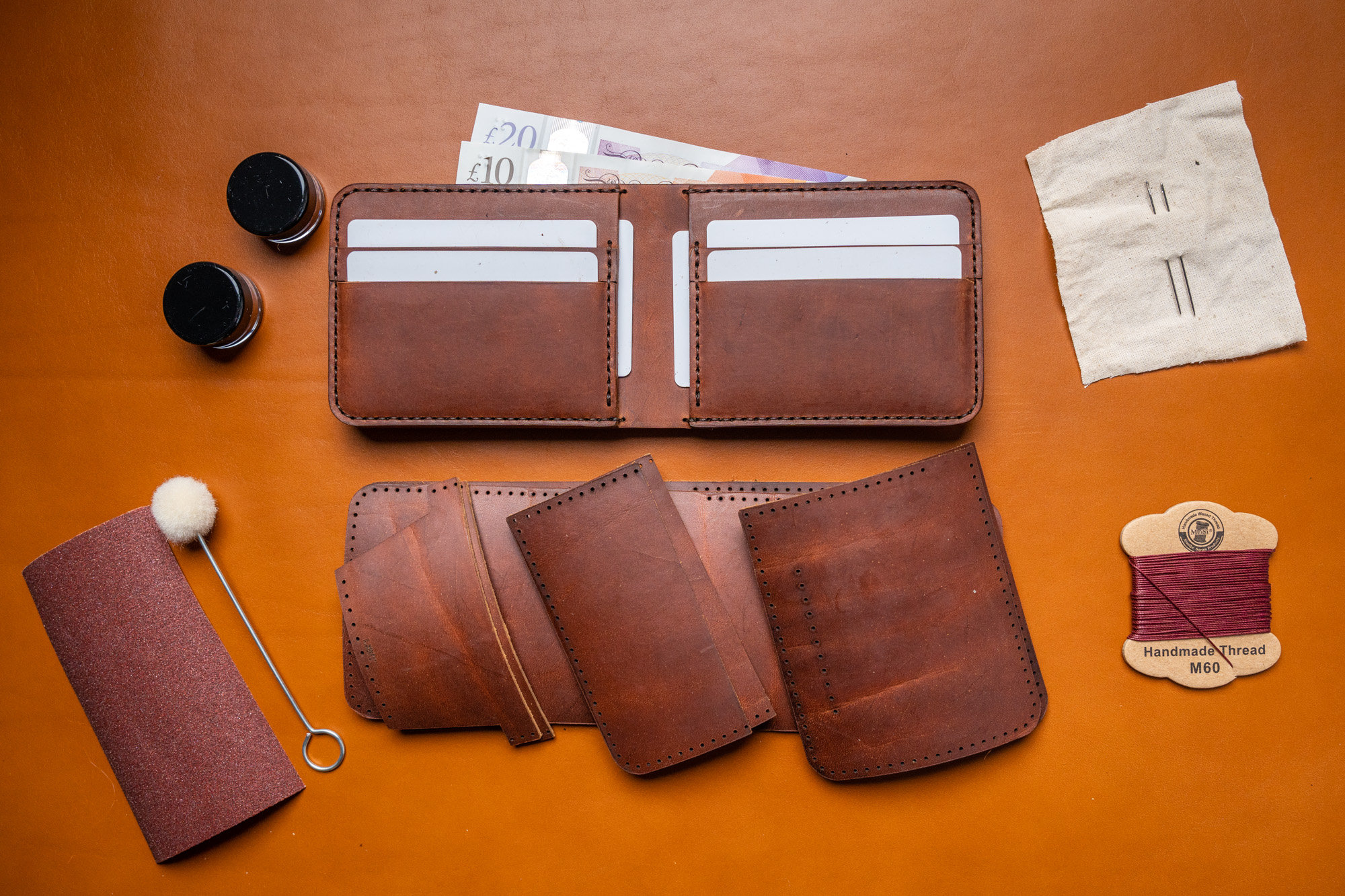 travel wallet  Diy leather wallet pattern, Leather wallet mens, Leather  working kit