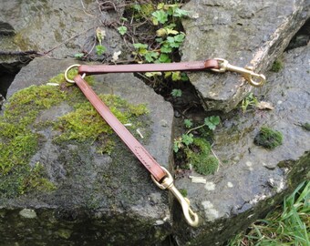 Handmade Leather Coupling, Walk 2 Dogs on 2 Lead!