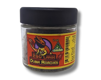 2oz Reptile Food Organic Granulated Dubia Roaches for Reptiles, Chickens. and Birds 60 Grams