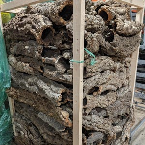 Bulk Virgin Cork Bark Rounds – Natural for Orchids, Airplants, Reptiles, Terrariums & Crested Geckos – Eco-Friendly, Bioactive