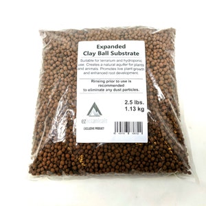 Expanded Clay MICRO Leca Ball Substrate 5 Pounds (2 Quarts) - For Hydroponic and Terrarium