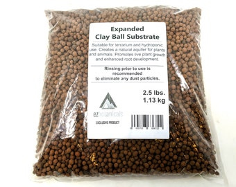 Expanded Clay MICRO Leca Ball Substrate 5 Pounds (2 Quarts) - For Hydroponic and Terrarium