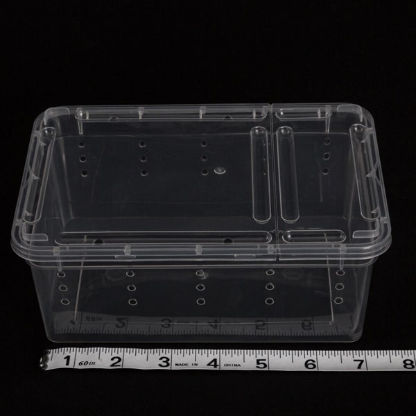 2 PACK Small Clear Stackable Invertebrate & Reptile Keeper Box