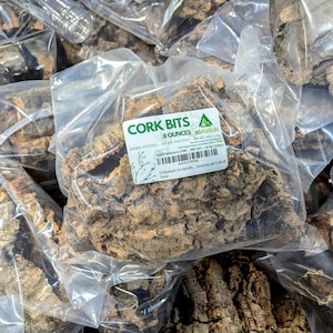 Virgin Cork Bark BITS 10LB 2-5&quot; - for Orchids, Airplants, Reptiles, Tarantula, and Terrariums