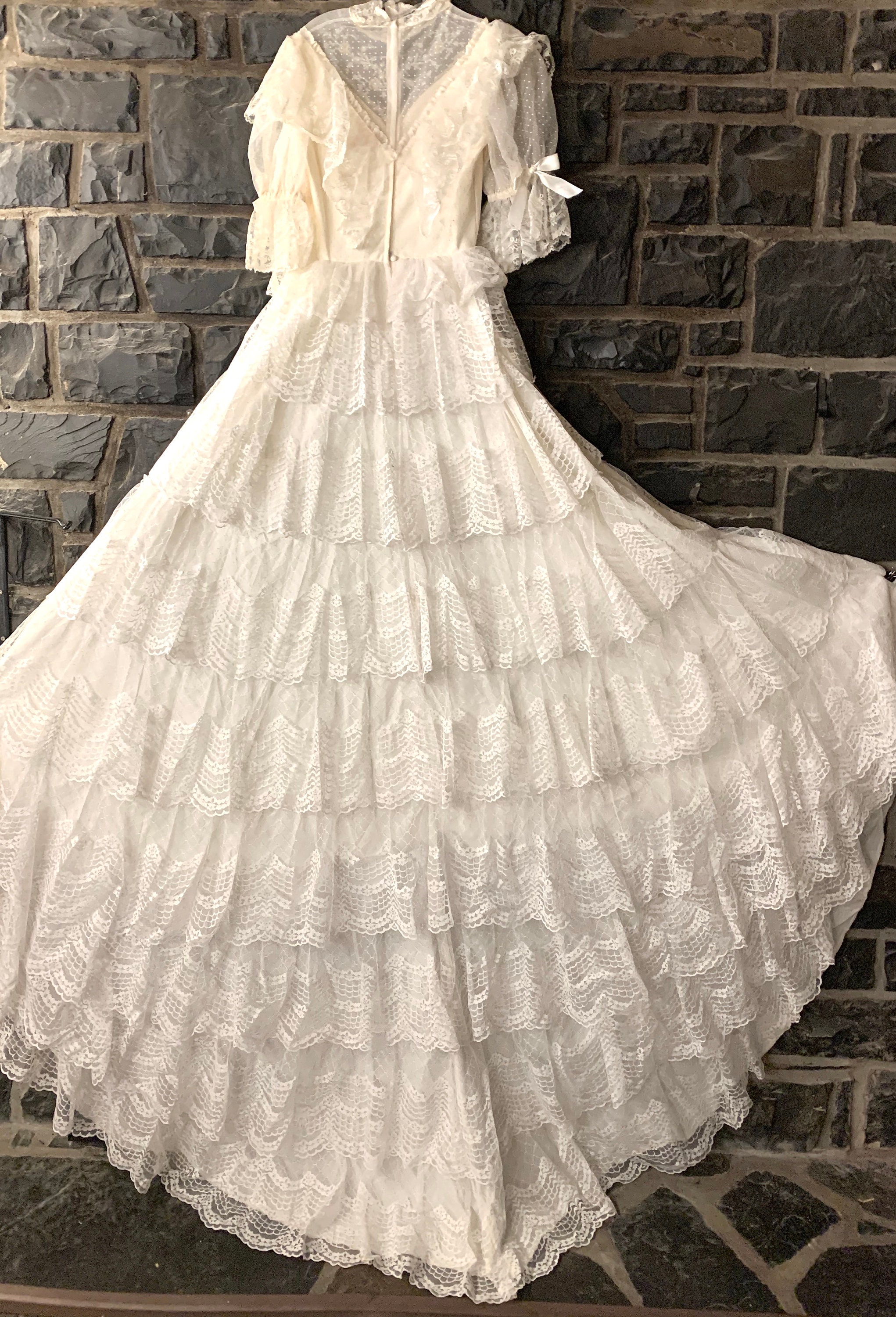 Tiered vintage bo peep style wedding dress costume | Etsy