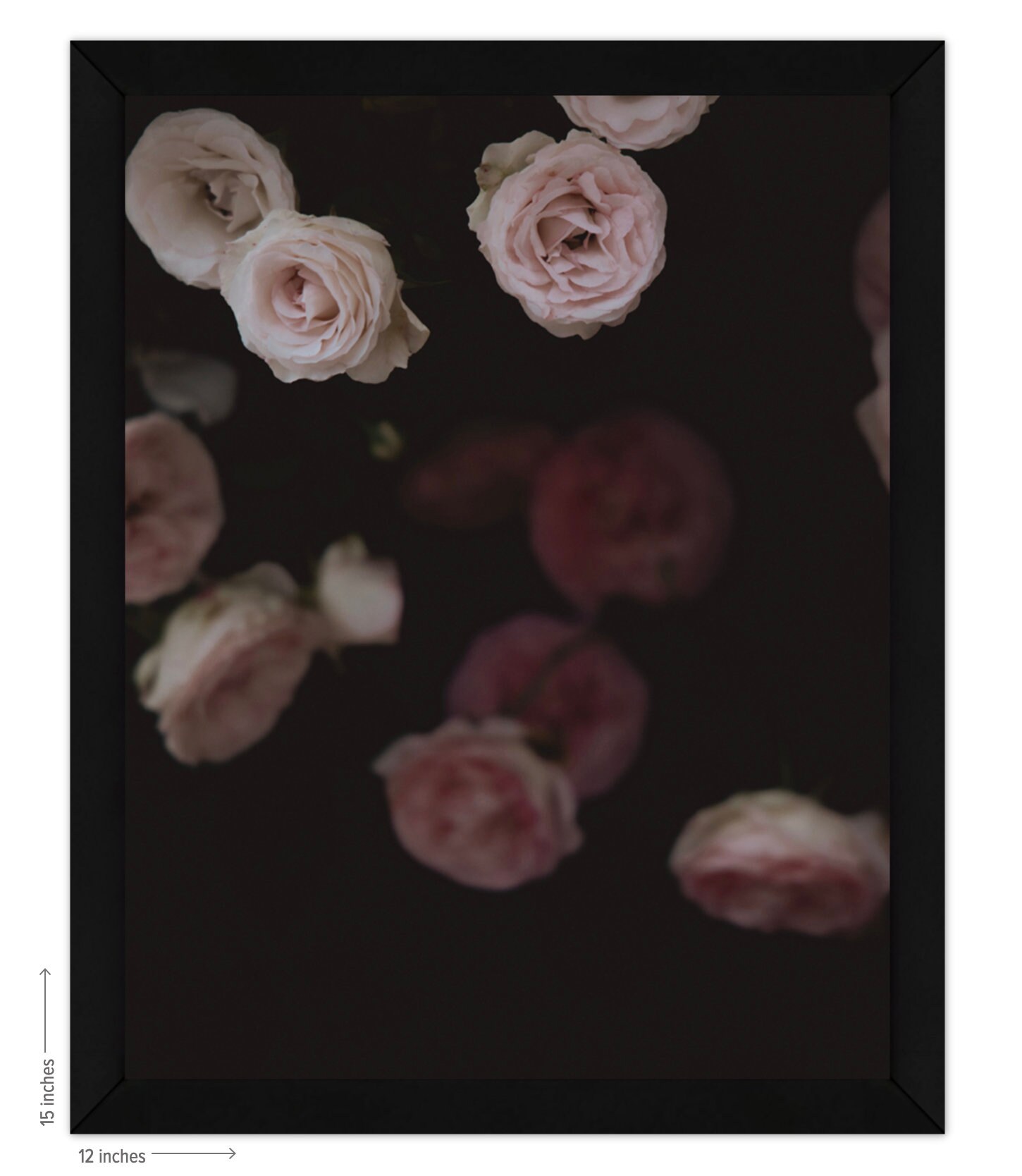 Moody Pink Rose Photography Print, Painterly Floral Wall Art - Etsy
