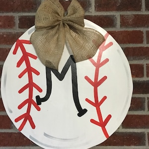 Door Hanger / Baseball Wooden Door Hanger - Baseball - Ball - Personalize - Coach - Teacher - Classroom - Gym