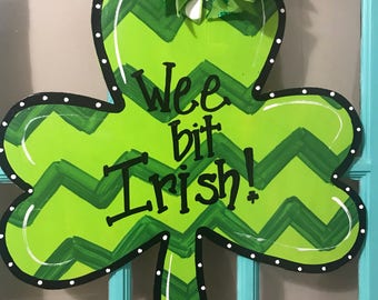 Irish St. Pattys Day Wooden Door Hanger