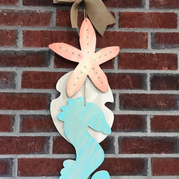 Coastal Beach Life Wooden Door Hanger