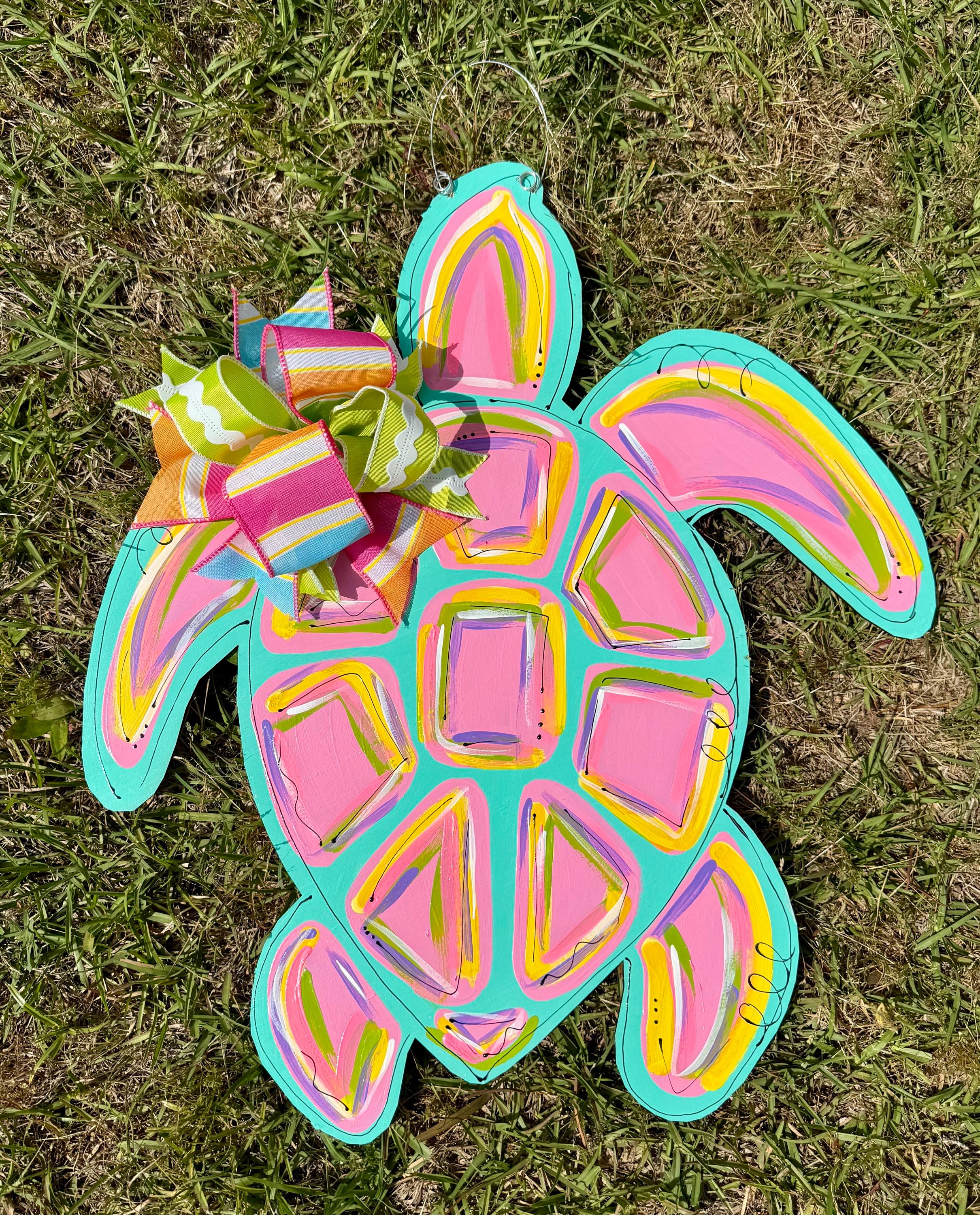 Door Hanger / Sea Turtle Wooden Door Hanger - Sea Turtle - Beach House ...