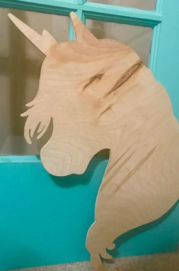 Unicorn Horse Wooden Cut Out Door Hangers | Etsy