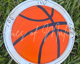 Ready to ship - Attachment / Wood Door Hanger Wreath - Interchangeable Wreath - Attachment - Sports - Auburn - North Carolina - Basketball