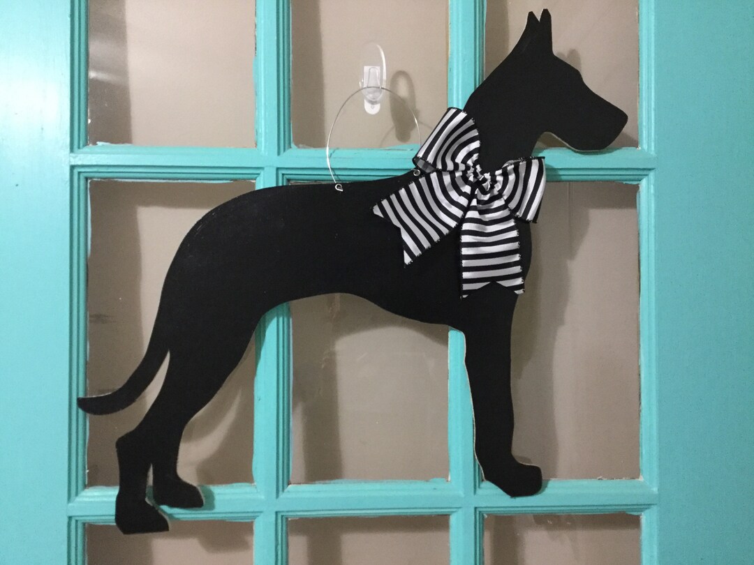 Great Dane Dog Wooden Door Hanger Etsy