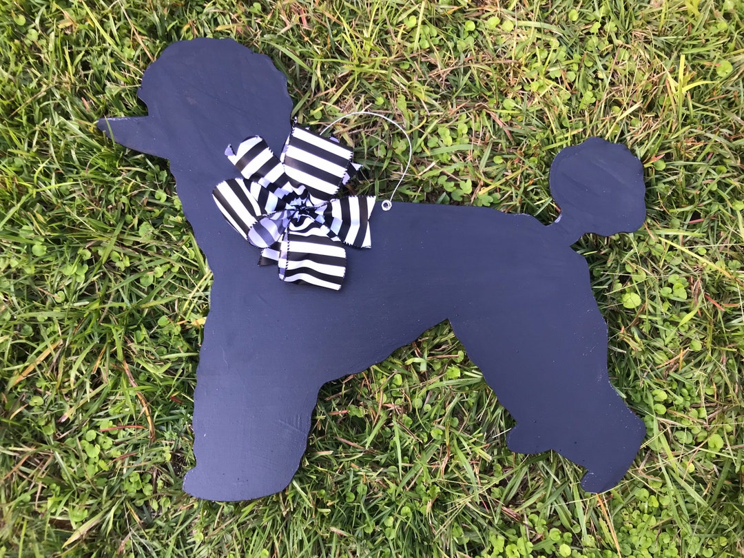 Poodle Dog Wooden Door Hanger Etsy