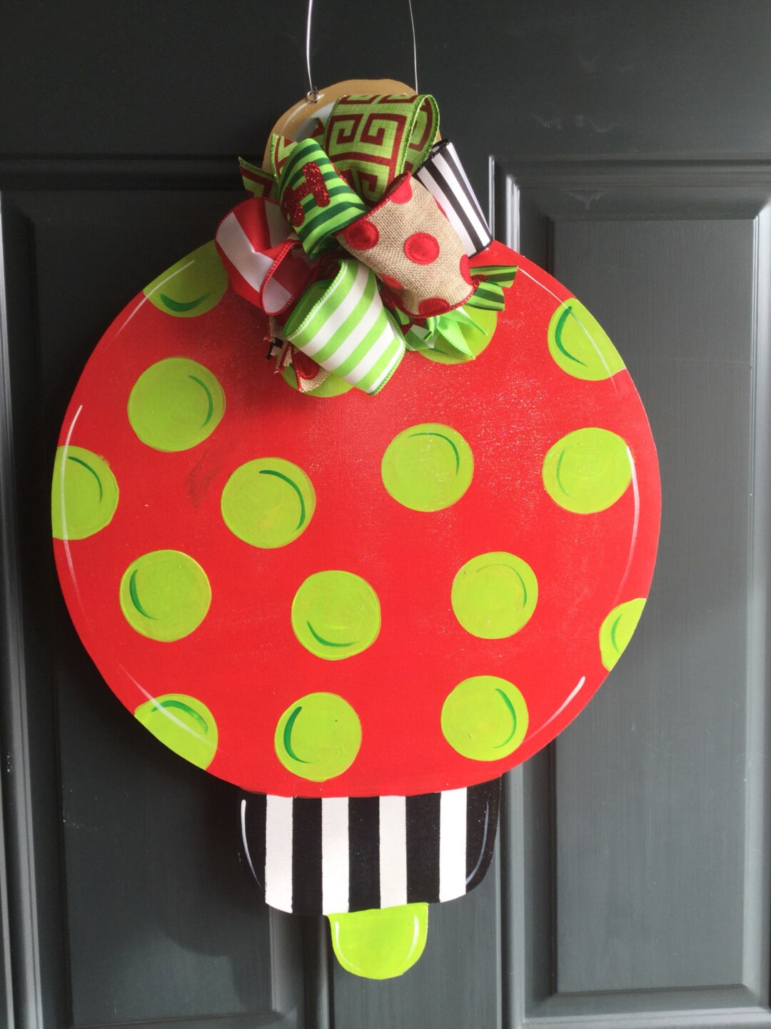 Christmas Ornament Wooden Door Hanger Etsy