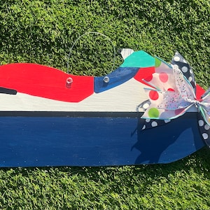 Jet Ski Lake Wood Door Hanger