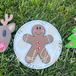 Attachment / Gingerbread Man Attachment for Door Hanger Wreath - Interchangeable - Door Hanger - Christmas - Cookie - Gingerbread - Mini