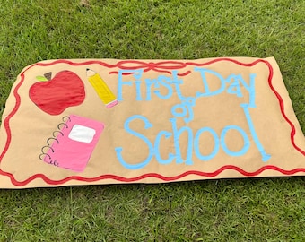 Banner / Sign - Back to School - First Day of School - Birthday - Backdrop - Kraft Paper - Party Sign - Kindergarten- Pre-K