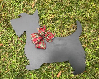 Scottie Dog Wooden Door Hanger