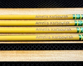 Pencils / Monogram - Personalized - Pencils - Back to School - School - Student - College - Pencil - Name - Jumbo Pencil