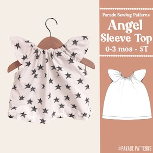 ANGEL SLEEVE Swing top SEWING Pattern pdf |  9 sizes