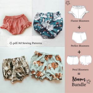 BUNDLE: Perfect Bloomers Pattern + Petal Bloomers Pattern + Flutter Bloomers Pattern, save 20%