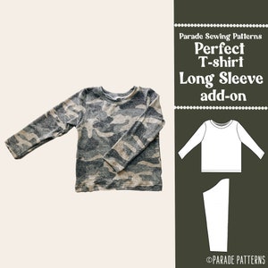 Baby or Child TEE shirt SEWING Pattern pdf | easy sewing pattern, tshirt sewing pattern pdf/A0, video tutorial included | long-sleeve add-on