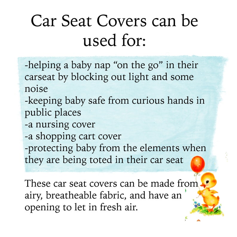 Sewing Pattern PDF the Stretchy Car Seat COVER Pattern Etsy