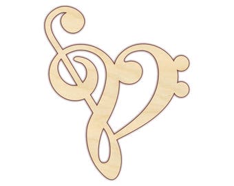 bass clef heart etsy