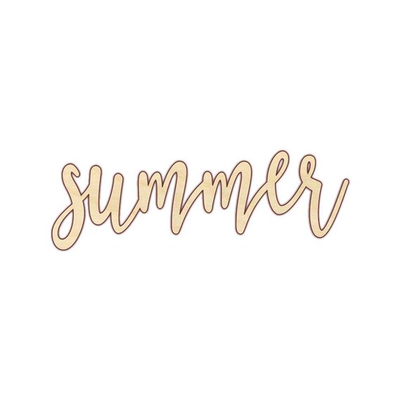 Word Summer - Laser Cut Out Unfinished Wood Craft Shape WRD82 Word Summer - Laser Cut Out Unfinished Wood Craft Shape WRD82