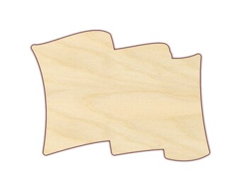 Flag Wood Cutout  - 170276 -  Unfinished wood, Various sizes, Wood Craft Shapes