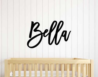 Laser Cut Wood Name Sign Nursery - Baby Nursery - Wood Cutout - Font 10