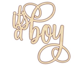 It's a Boy - Wood Sign - Baby Shower - Wreath Sign - Hospital Door Sign -  Unfinished Wood - 180167