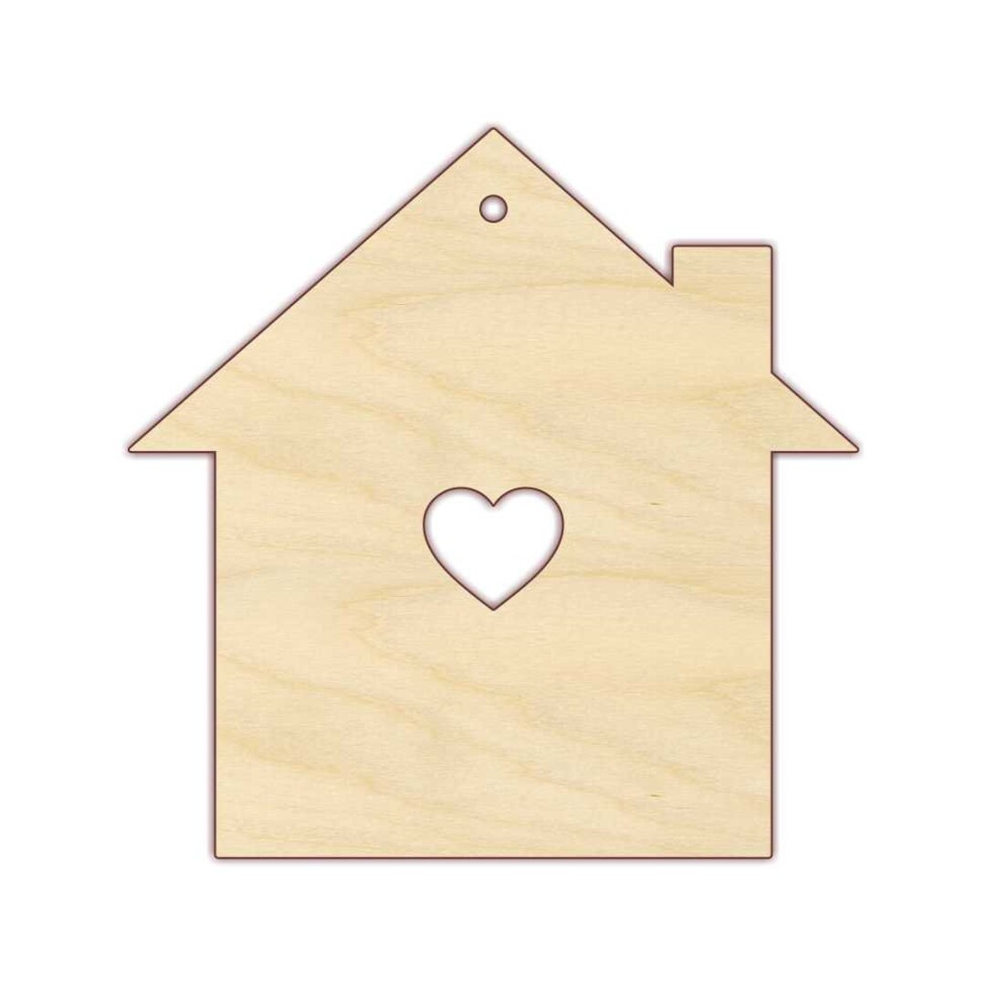 House Laser Cut Unfinished Wood Cutout Shapes Always Check Sizes and  Measure 