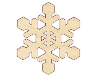 Snowflake 4"-12" - Wood Cutout  - 160237 - Unfinished wood