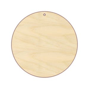 Circle Cutout Shapes with Hole - 170147 - Ornaments, Tags, Jewelry, Unfinished wood, Various sizes, Wood Craft Shapes