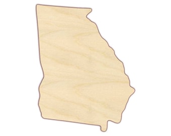 Georgia State Shape - State of Georgia - Unfinished wood, various sizes