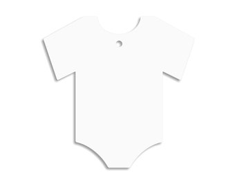 Baby Shirt Acrylic Blank - Laser Cut Craft Blanks - Key Chain - Badge Reel - Phone Grip