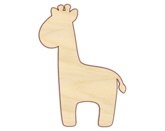 Giraffe Wood Cut Out - 170145 - Nursery - Baby Room DIY Jungle Decor - Unfinished wood - Various sizes - Cutout Sign Wood Craft Shapes