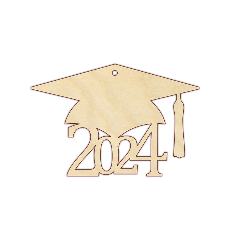 class of 2024 class of 2025 graduation cap wood ornament