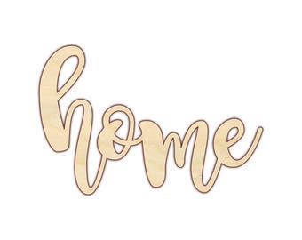 Home Wood Sign - Laser Cut Words - 180141